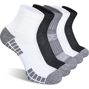 Breman Men Thick Cushioned Breathable Running <b>Knee</b> <b>Socks</b> 5 Pairs Anti Slip Seamless Sports <b>Socks</b> - Product Image 1