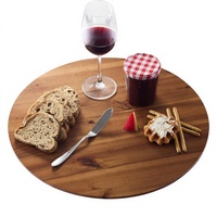 Plateau tournant de rangement en bois d'acacia pour cuisine, plateau de service pour aliments et fromages