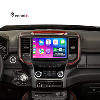 Podofo pour Dodge Ram 2019-2024, autoradio Android double DIN 9 pouces, audio de voiture 4+64G, CarPlay/Android Auto sans fil, OEM ODM