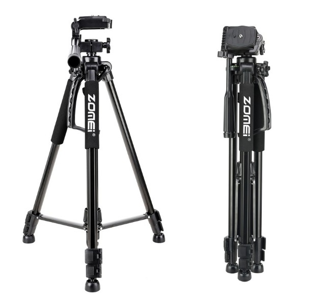 ZOMEI 1200 Photography Tripod with Leveling Base - 150Cm Height for Overhead Shooting, Compatible with DSLR/Phone