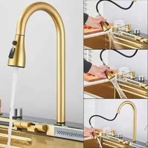 Fregadero de cocina con pantalla Digital, 750x450mm, <span class=keywords><strong>Bacha</strong></span> inteligente moderna para cocina, grifo dorado de acero inoxidable 304, tazón individual de cocina de 110mm - Product Image 3