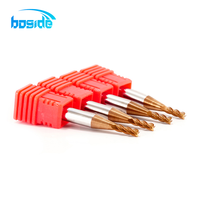 Fraise à queue micro carrée haute précision HRC55 à 4 cannelures, revêtement TiAISiN, hélice 45°, en carbure, pour usinage miniature ODM/OEM