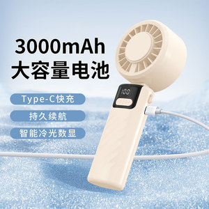 Mini Ventilador de Mano con Motor sin Escobillas, Plegable, con Correa para el Cuello, 100 Niveles de Velocidad, Pantalla Digital, Portátil, Refrigerador Personal - Product Image 3