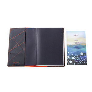 LABON — Journal de voyage en cuir personnalisable, agenda de voyage, feuille d'or, avec papier de recharge - Product Image 3