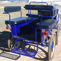 Populaire Mini Marathon Pony Cart Usine Vente Directe Calèche 4 Roues En Acier Transport Spécial