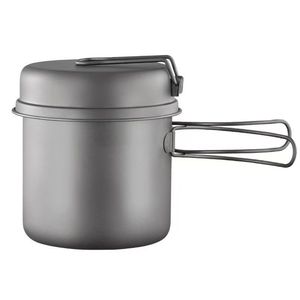 BIFREE Ensemble de cuisine d'extérieur en titane pur brossé, marmite à soupe et poêle à frire 3-4L, ustensiles de cuisine portables pour le camping - Product Image 5