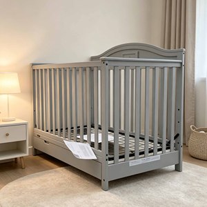 Lit bébé en bois pour enfants, taille complète, pour la maison, 4 en 1, avec fonctionnalités réglables pour plus de commodité - Product Image 6