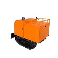 Porte-chargeurs certifié CE, benne basculante électrique à double moteur tout-terrain 500-2000 kg pour la récolte en verger, le déblaiement de sable de rivière