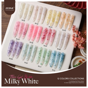 JTING Gel de construction pour ongles, Gelée transparente blanche laiteuse effet verre, Base blanche laiteuse nude, Gel dur pour extension d'ongles, Sans HEMA ni TPO - Product Image 3