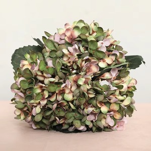 Decoración Nórdica para el Hogar, Hortensias Artificiales al por Mayor, Ramo de Hortensias de Seda Vintage de 3 Ramas para Decoración de Bodas - Product Image 4