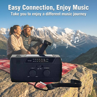 Radio de Emergencia para Camping, 5000mAh, Solar, Manivela, con Linterna LED, para Supervivencia al Aire Libre, Radio de Seguridad