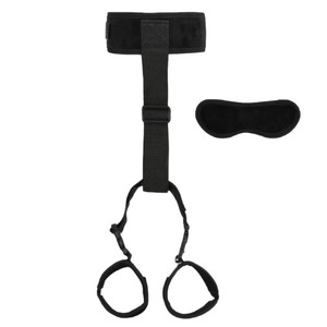 Conjunto de Restricciones BDSM de Cuello a Muñeca, Esposas Ajustables para las Manos, Collar, Antifaz, Juguetes Sexuales para la Cama, Suministro al <span class=keywords><strong>por</strong></span> Mayor, Negro, Alta Calidad - Product Image 6