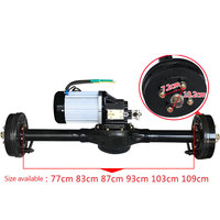 Kit d'essieu arrière pour tricycle électrique avec moteur à boîte de vitesses différentielle 2200W 60V 72V et frein à tambour