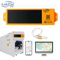 Traceur GPS WiFi 4G solaire ILinkCon étanche pour conteneur frigorifique avec capteur de température et d'humidité, suivi mondial via PC