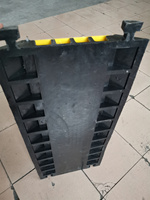 Tapis de câble en caoutchouc robuste à 4 canaux