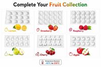 Moule en silicone à 15 cavités pour gâteaux mousse aux fruits (fraise, mangue, framboise), chocolat et bougies d'aromathérapie
