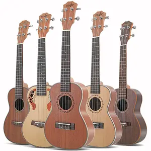 Fábrica al por mayor instrumentos musicales 21 23 26 pulgadas ukelele Hawaiano <span class=keywords><strong>guitarra</strong></span> <span class=keywords><strong>pequeña</strong></span> ukelele - Product Image 1