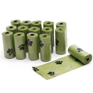 Bolsas para excremento de perro con fragancia de lavanda ecológicas personalizadas de fábrica, bolsas de basura biodegradables de lujo para mascotas - Product Image 1