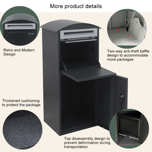 JDY Modern Freestanding Outdoor Mailbox New Waterproof <strong>Free</strong> <strong>Standing</strong> Parcel <strong>Box</strong> - Product Image 2
