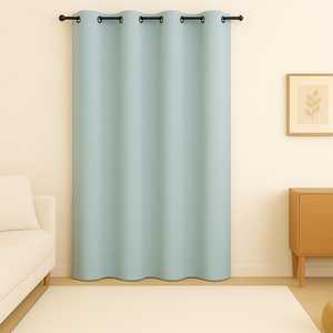 Indoor Curtain With Metal Eyelets 135x280 Cm Elegant Turquoise Color Interior <b>Panel</b> - Product Image 6