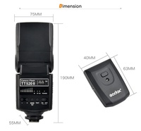 Flash Godox TT520II à transmission sans fil - Récepteur intégré et émetteur RT compatible avec Canon Nikon