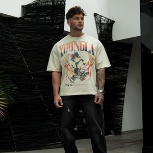 <span class=keywords><strong>เสื้อ</strong></span>ยืดพิมพ์ลายสองด้าน แขนสั้น ทรงหลวม สปอร์ต สำหรับออกกำลังกาย ใส่สบายๆ ได้หลายโอกาส เหมาะกับฤดูร้อน - Product Image 3
