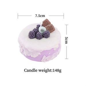 Velas Aromáticas Artificiales Aikun con Diseño Elegante en Forma de Pastel, Portavelas de Cera de Soya, Decoración Festiva para Fiestas - Product Image 4