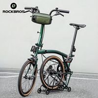ROCKBROS Sac de vélo en tissu réutilisable respectueux de l'environnement Sac de guidon de vélo pliable étanche pour vélo de route VTT pour le cyclisme