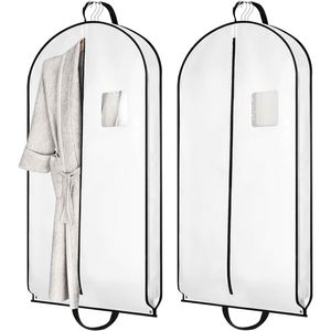 Housse de robe de mariée pliable personnalisable avec logo, housse anti-poussière pour robe avec fermeture éclair latérale, housse de robe de mariée pliable en non-tissé - Product Image 1