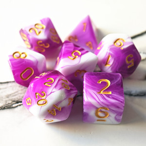 Juego de dados acrílicos de dos colores MINI PLANET TRPG Dungeons & Dragons dados acrílicos de plástico al por mayor juego de dados DND D4- D20 7 unids/<span class=keywords><strong>set</strong></span> juego - Product Image 4
