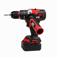 Perceuse-visseuse sans fil 21V, moteur sans balais, mandrin auto-serrant, vitesse variable, batterie Li-ion, outil de perçage électrique