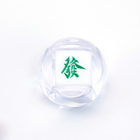 Vente en gros de dés de mahjong en acrylique dorés à paillettes de 22 mm, avec indicateur de direction du vent à angle droit, pour 4 joueurs, usage domestique et professionnel