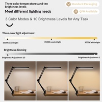 Lampe de bureau LED minimaliste moderne, protection oculaire pour l'étude, lampe de lecture, lampe à pince de bureau, lampe de chevet pour dortoir