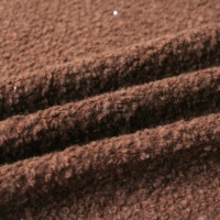 Tissu en mélange de laine polaire/polyester teint en fil avec paillettes, doux et chaud, en acrylique, idéal pour manteaux, vestes et costumes