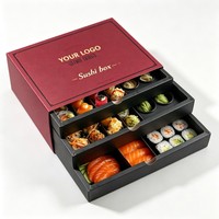 Emballage de sushi en gros pour emporter, boîte à sushi en papier personnalisée, boîte à lunch, boîte à sushi à emporter