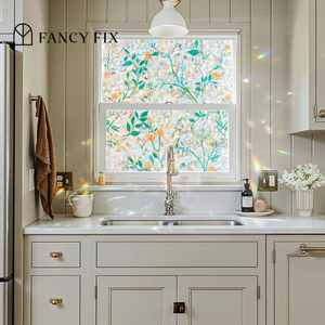 <span class=keywords><strong>Arc</strong></span>-<span class=keywords><strong>en</strong></span>-<span class=keywords><strong>ciel</strong></span> Neroli 45x200CM Fenêtre Fleur Motif PVC Statique Cling Stickers Non Adhésif pour Appartement Salon Décor - Product Image 3