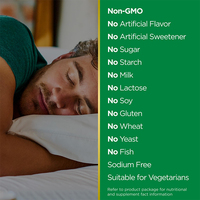 Capsules de mélatonine à dissolution rapide 5 mg, 60 capsules par flacon, sceau de sécurité, 200 g, aide au sommeil nocturne pour adultes, compléments alimentaires à base de plantes