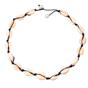 Collar de Conchas Marinas Tejido a Mano, Cadena de Cuentas, Estilo Étnico, Joyería de Playa, Diseño Simple y Moderno - Product Image 4