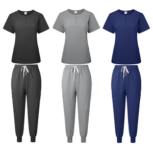 Uniforme de salón de belleza para spa elegante, transpirable, estampado <span class=keywords><strong>con</strong></span> logotipo personalizado, conjuntos de uniformes para hombre, conjunto de uniforme de Chef - Product Image 1