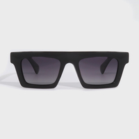 Lunettes de soleil tendance Gafas, lunettes rétro carrées, lunettes de soleil en acétate de luxe, lunettes de soleil vintage à double pont, lunettes de soleil polarisées irrégulières pour femmes