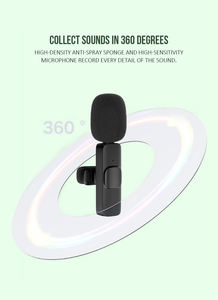 Nhà Máy Cung Cấp K8 Không Dây Ve Áo Microphone Clip Cho Cuộc Phỏng Vấn Duy Nhất Microphone Cho Tiktok Dòng Sống Vlog Lavalier Microphone - Product Image 6
