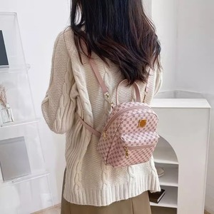 Printed Pink Women's <strong>Leather</strong> Waterproof Custom Logo <strong>Backpacks</strong> Shoulder Bag - Product Image 5