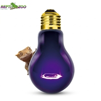 REPTIZOO Lampe Chauffante Nocturne 100W Lumière Violette Sans UVA Longue Durée de Vie 2000 à 3000 Heures pour Reptiles, Dragons Barbus, Tortues
