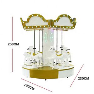 Best-Selling Coin-Operated <b>Arcade</b> Game Console 6 Luxury Turnhorse Playground for Indoor Outdoor Use Children's Ride Carousel - Product Image 3