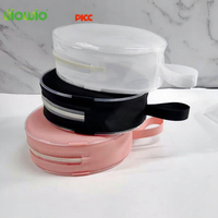 Sac de rangement pour maquillage et cosmétiques UIOWIO personnalisé avec fermeture éclair sur la poitrine, pochette transparente en PVC, sac de voyage portable en forme d'œuf pour articles de toilette