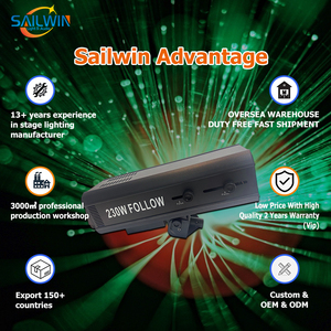 Sailwin nhà máy DJ Đèn sân khấu 230W <span class=keywords><strong>5R</strong></span>/7R tập trung tại chỗ theo ánh sáng cho sân khấu bên chiếu sáng nhà hát với trường hợp chuyến bay - Product Image 2