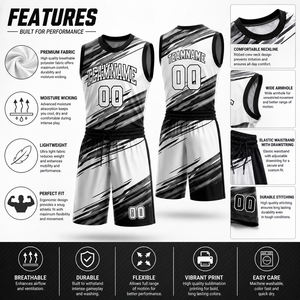 Unisex Basketball Uniform Customized Personalized Sublimation Printed 100% <b>Polyester</b> Breathable Sleeveless <b>Shirts</b> Tops Custom - Product Image 6