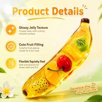 Jouet anti-stress souple et compressible en forme de banane Vaseline Simulation
