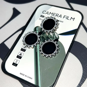 Film d'objectif Star Diamond <span class=keywords><strong>Gear</strong></span> en verre trempé Design de luxe pour téléphone portable pour Iphone 16 17 <span class=keywords><strong>Pro</strong></span> MAX Protecteur d'objectif d'appareil photo - Product Image 5