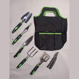 Ensemble d'outils de jardin avec pelle, truelle, fourche, sécateur et sac de transport en alliage d'aluminium pour les tâches de plantation et de terrassement en extérieur - Product Image 1